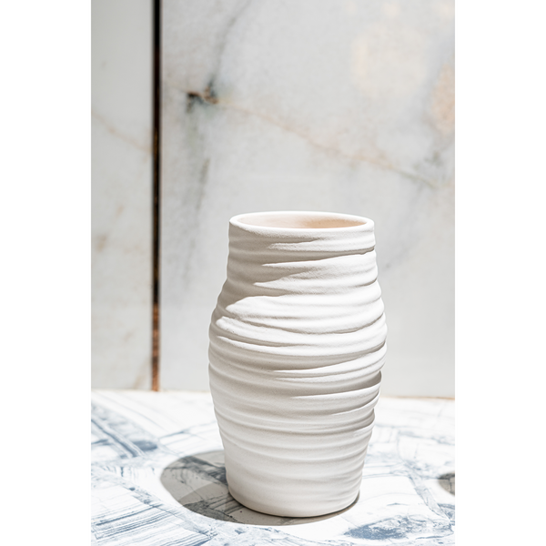 Stria ceramic vase