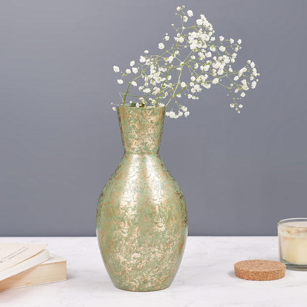 Golden & Green Patina Big Vase