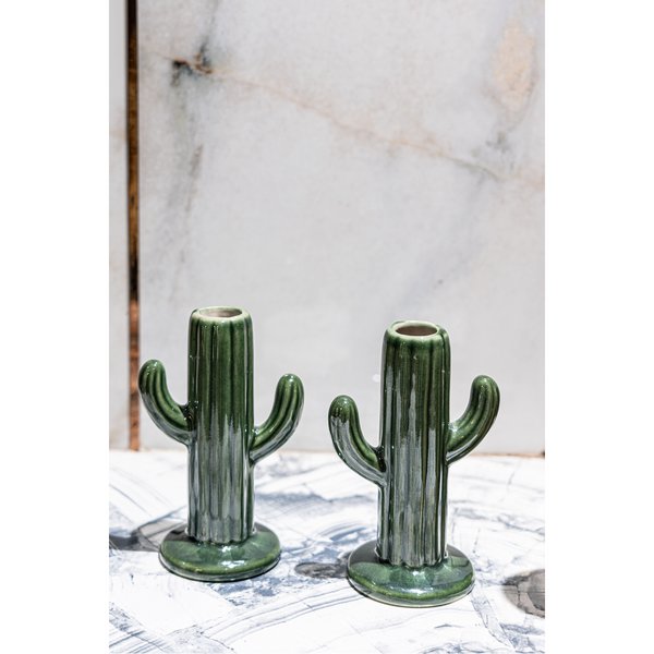 CACTUS set of 2 combo ceramic vase
