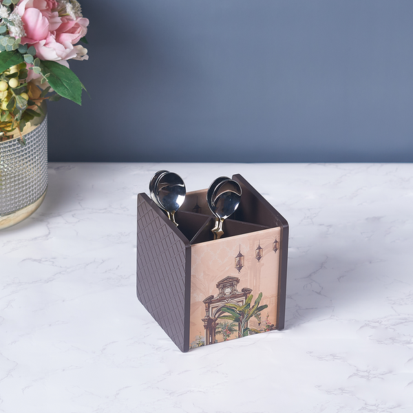 TROPICAL PRINT CUTLERY HOLDER